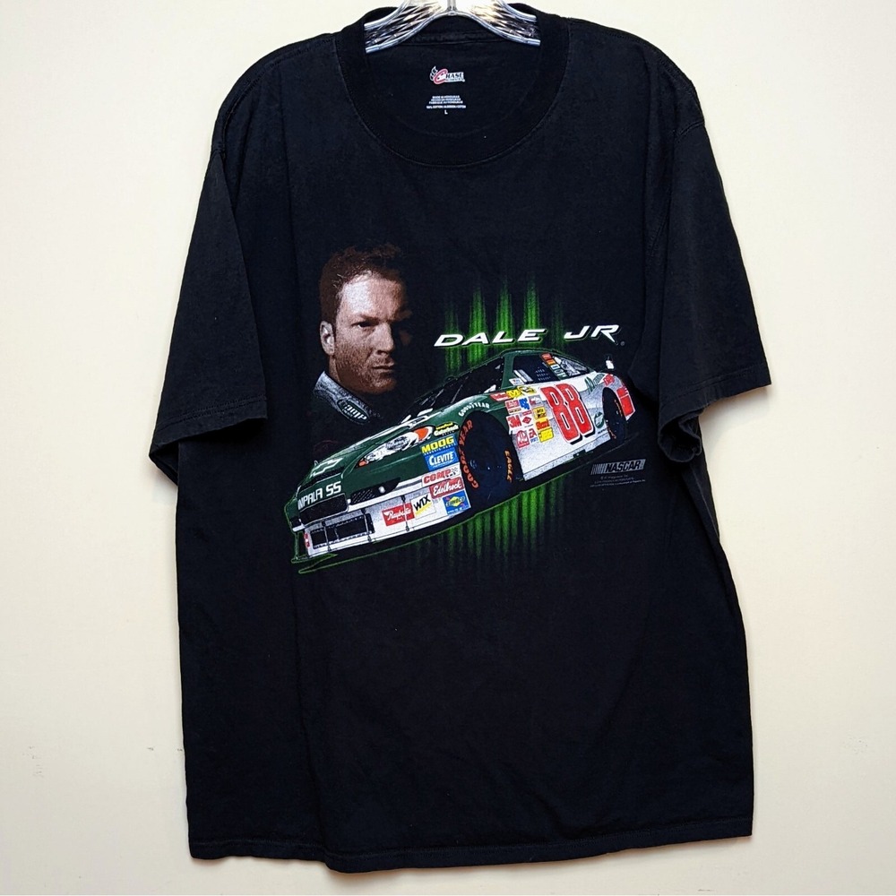 Vintage Dale Earnhardt Jr NASCAR Mountain Dew Chase 2008 Y2K Shirt Large